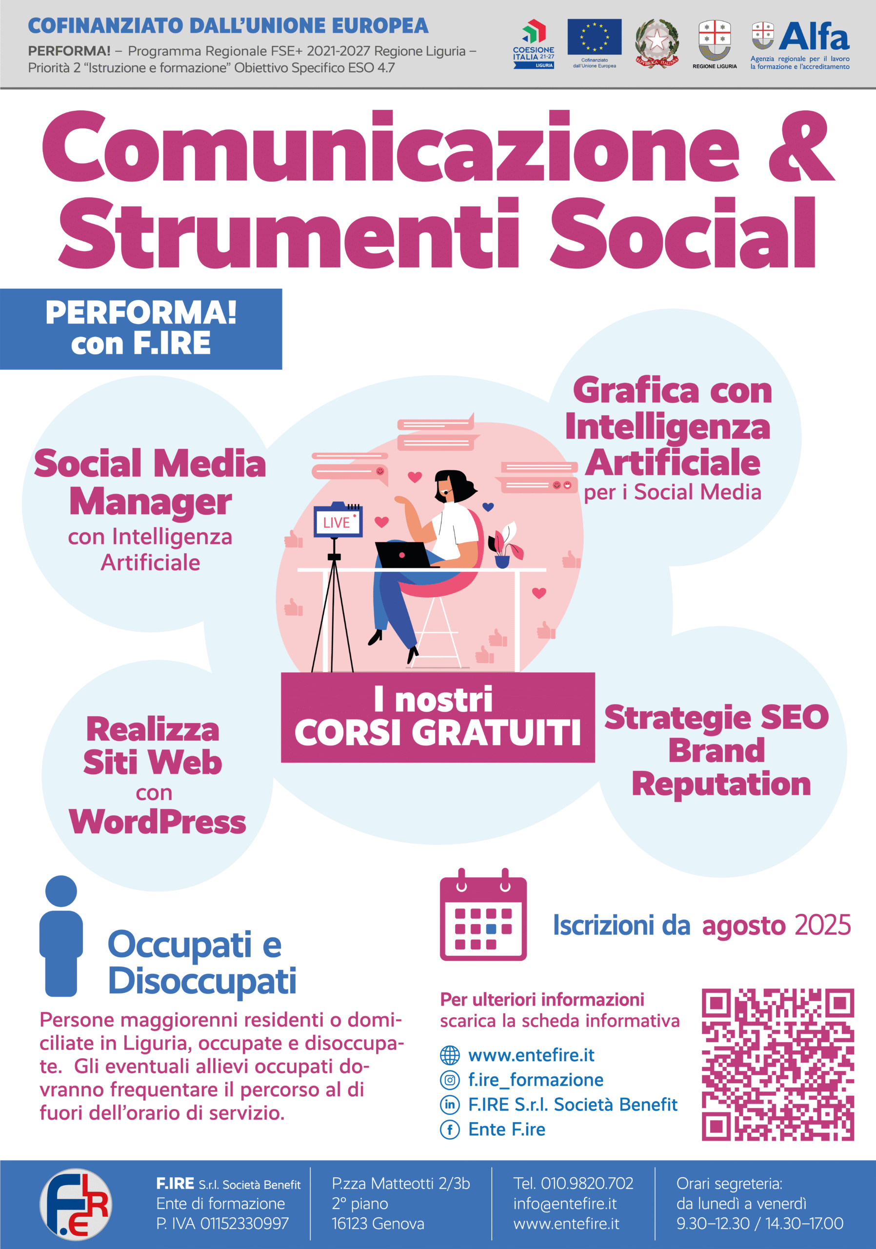 2025-07_PERFORMA_Comunicazione e social PERFORMA! con F.IRE Ente F.IRE | Formazione professionale