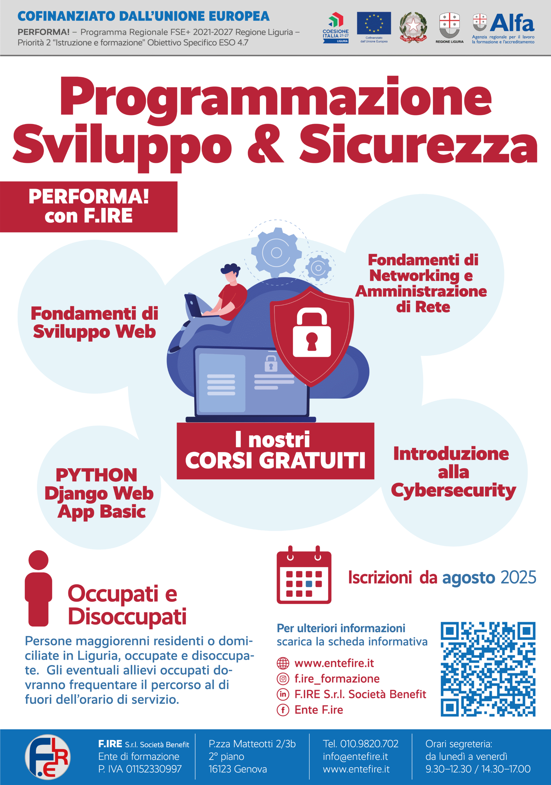 2025-07_PERFORMA_Programmazione Sviluppo e sicurezza PERFORMA! con F.IRE Ente F.IRE | Formazione professionale