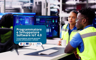 Tre prestigiose aziende genovesi pronte ad assumere i corsisti del corso Programmatore IoT 4.0